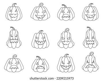 Halloween pumpkin vector design illustration isolated on white background 