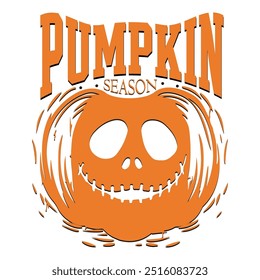 Halloween Pumpkin Vector Design, Typography Tshirts, Print design 