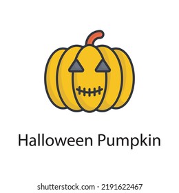 Ilustración de diseño de iconos con el vector de calabaza de Halloween. Símbolo diverso sobre el archivo EPS 10 de fondo blanco