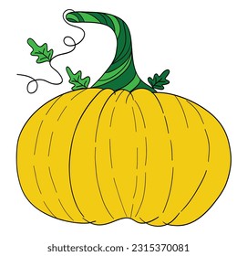 halloween pumpkin vector, hand drawing, cute cartoon face pumpkins with organge color and doodles for card, background, planner, fabric, pattern, wedding card and for decoration.