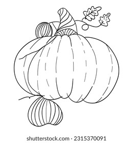 halloween pumpkin vector, hand drawing, cute cartoon face pumpkins with organge color and doodles for card, background, planner, fabric, pattern, wedding card and for decoration.