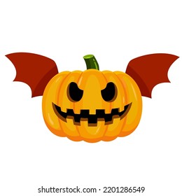 Halloween pumpkin vector. Happy Halloween. Jack o lantern pumpkins. Hand drawn flat halloween pumpkin illustration. 
