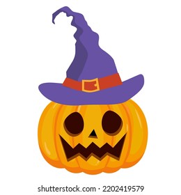 Halloween pumpkin vector. Happy Halloween. Jack o lantern pumpkins. Hand drawn flat halloween pumpkin illustration. 