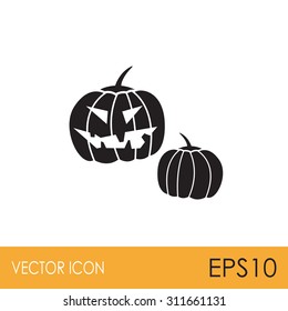 Halloween pumpkin vector icon.