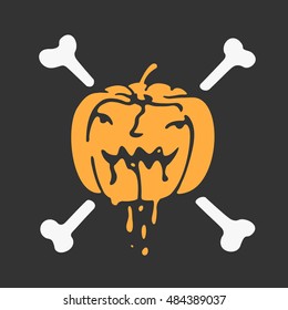 Halloween pumpkin vector icon