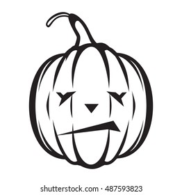 Halloween pumpkin vector icon