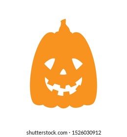 Halloween pumpkin vector icon illustration isolated on white   background.