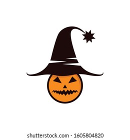 Halloween pumpkin vector icon illustration