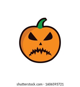 Halloween pumpkin vector icon illustration