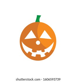 Halloween pumpkin vector icon illustration
