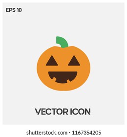 Halloween pumpkin vector icon illustration.Light backround.Premium quality.