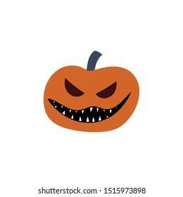 Halloween pumpkin vector icon isolated.