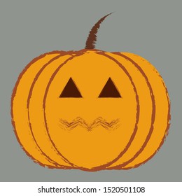 Halloween pumpkin vector icon, logo.