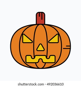 Halloween pumpkin. Vector icon. For web and mobile