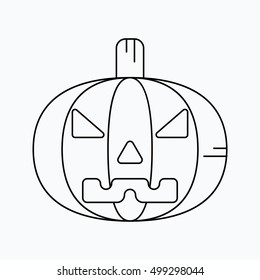 Halloween pumpkin. Vector icon. For web and mobile