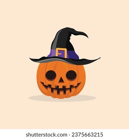 Halloween Pumpkin, Vector Illustartion, stock illustration, pumpkin face