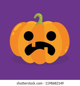Halloween pumpkin. Vector Illustration.