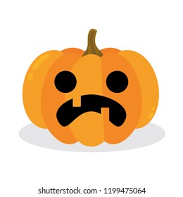 Halloween pumpkin. Vector Illustration.