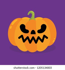 Halloween pumpkin. Vector Illustration.