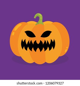 Halloween pumpkin. Vector Illustration.