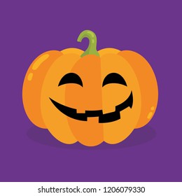 Halloween pumpkin. Vector Illustration.