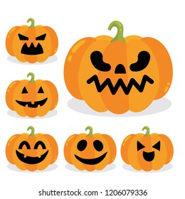 Halloween pumpkin. Vector Illustration.