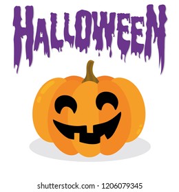 Halloween pumpkin. Vector Illustration.