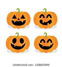 Halloween pumpkin. Vector Illustration.