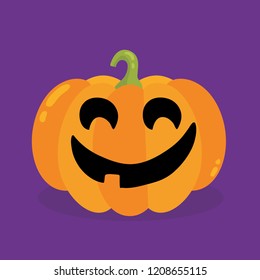 Halloween pumpkin. Vector Illustration.