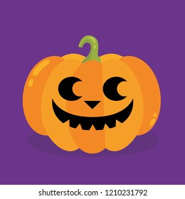 Halloween pumpkin. Vector Illustration.