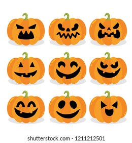 Halloween pumpkin. Vector Illustration.