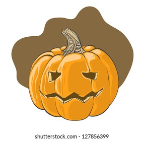 Halloween pumpkin - vector illustration