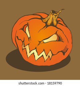 halloween pumpkin, vector illustration
