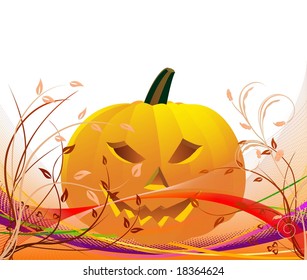 Halloween pumpkin vector illustration