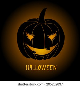  halloween pumpkin. Vector illustration.