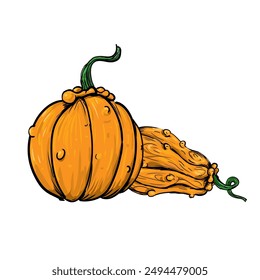 calabaza de halloween - Ilustración vectorial