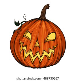 Halloween pumpkin. Vector illustration