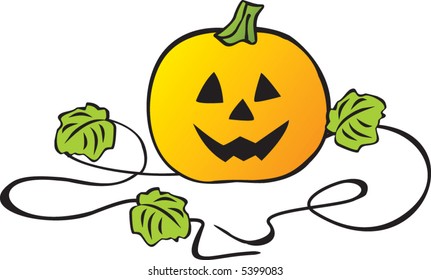 Halloween pumpkin. Vector illustration
