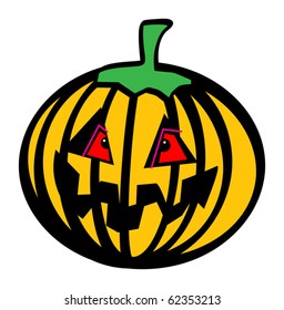 Halloween Pumpkin, vector illustration