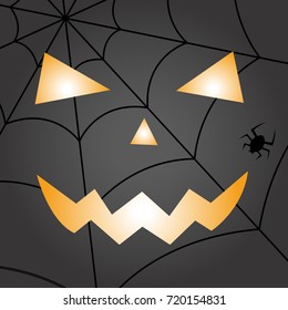 Halloween pumpkin . Vector illustration. 