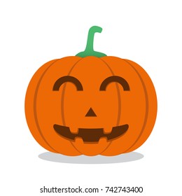 Halloween pumpkin. Vector Illustration.