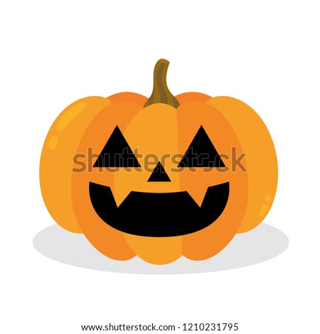 Halloween pumpkin. Vector Illustration.