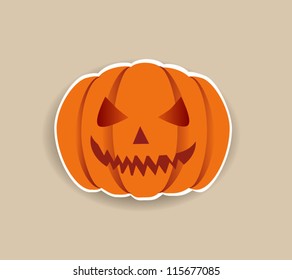  Halloween Pumpkin. Vector illustration Card