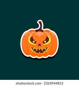 Halloween pumpkin vector illustration. cartoon, icon, sticker. Vector eps 10
