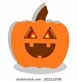 Halloween pumpkin. Vector illustration. Flat.