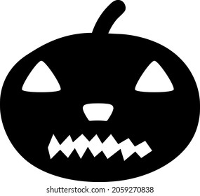 Halloween Pumpkin vector illustration. A flat illustration design of Halloween Pumpkin icon on a white background.