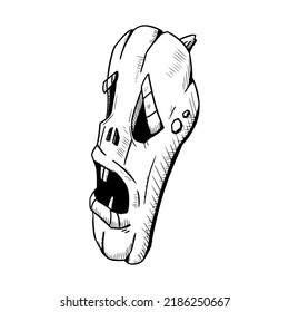 Halloween pumpkin. Vector illustration isolated on a white background. Hand-drawn style.