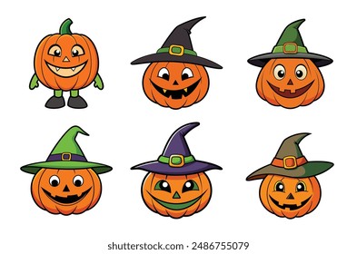 halloween pumpkin vector illustration, halloween pumpkin isolated on white, pumpkin vector art