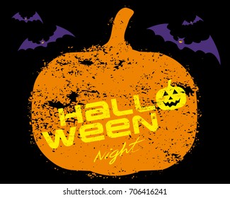 Halloween pumpkin Vector illustration and logo concept.