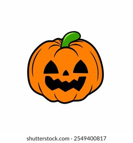 Halloween pumpkin vector illustration on white background